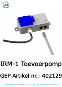 402129 IRM-1 Toevoerpomp regenwater
